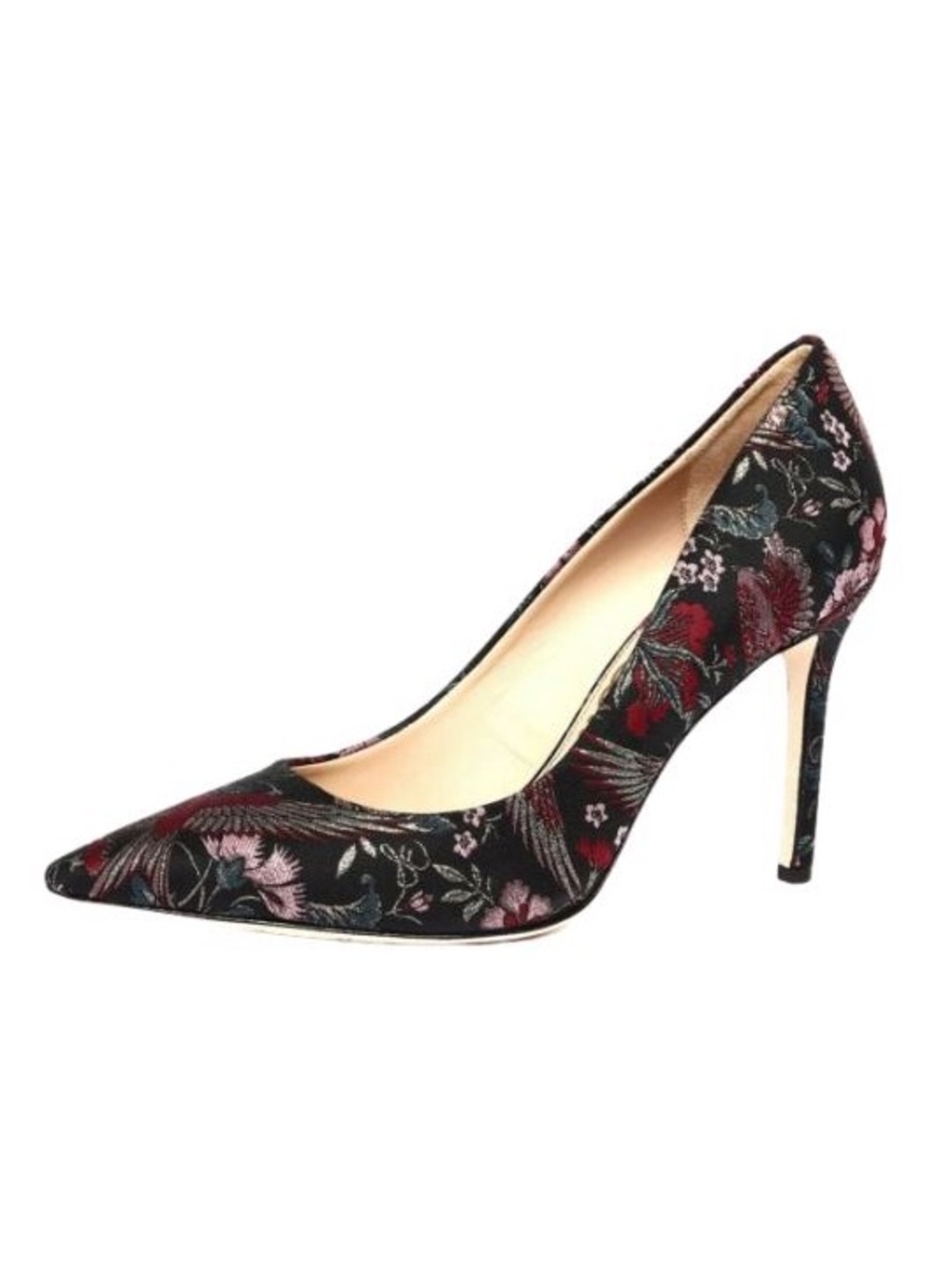 NWOT Sam Edelman Hazel Taper Toe Heeled Pump - Bird Print Fabric - Picture 14 of 14